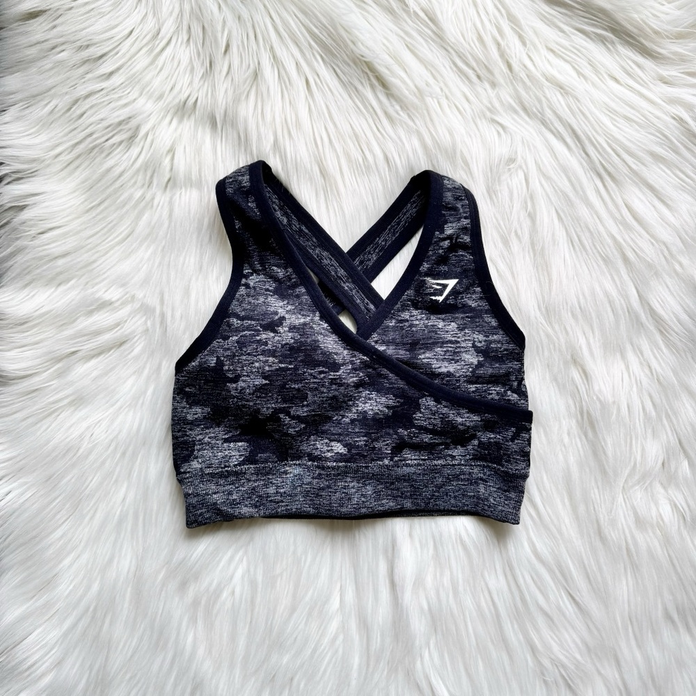 Gymshark Black Camo Sports Bra
